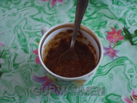 Столовую ложку аджики