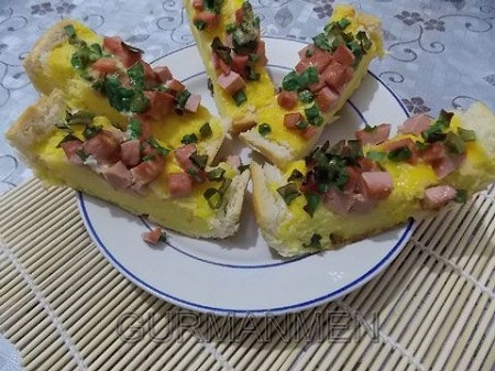 Багет-лодочка с омлетом