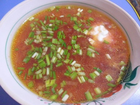 борщ со свежей капустой